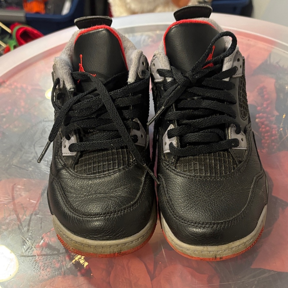 Jordan Kids Black and Red Sneakers